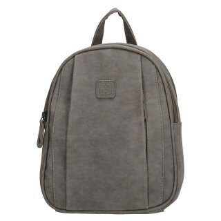 Damenrucksack grau mit vielen Fächern