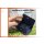 blau orange Hunterson Magic Coin Wallet RFID Kartenetui mit Kleingeldfach & Scheinhalterung, blue orange