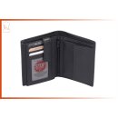 Schwarze Herren Scheintasche aus Leder – Hochformat...