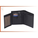 Schwarze Herren Scheintasche aus Leder – Hochformat...