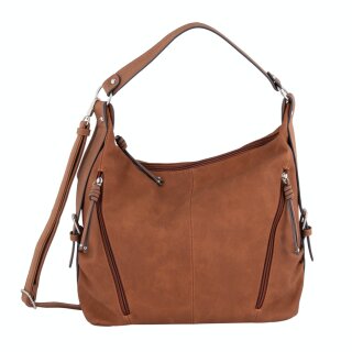 Tom Tailor Handtasche Schultertasche Damentasche mittelbraun cognac caia