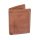 braune sportliche Lederbörse Brieftasche mit EC-Karten Ausleseschutz, Leder