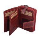 Elegante rote Damenbörse aus Hochwertigem Leder | Kartenfächer & Sichtfäche