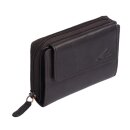 Dunkelbraune Leder Kombibörse – Brieftasche...