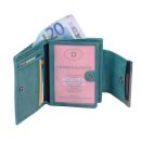 schicke Geldbörse Damen Leder Portemonnaie LEMONDO, grün