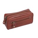 AVANCO Echtleder Schlüsseltasche braun mit 2...