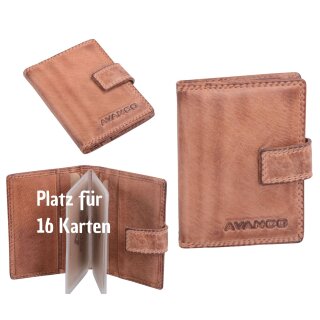 Kartenetui Kartenmäppchen Leder, braun