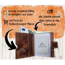 Kartenetui Kartenmäppchen Leder, braun