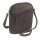 kleine Reißverschluss Handtasche Leder dunkelbraun