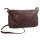 Leder Damen Handtasche braun – Schultergurt lang und verstellbar