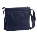 Lemondo Damen Lederhandtasche dunkelblau mit Schulterriemen