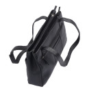 Handtasche Leder weich, schwarz