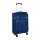 blauer Handgepäck Koffer auf Rädern mit Ziehgriff Trolley blau