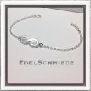 Edelschmiede925 Armband 925 Silber mit Unendlichkeitsacht...