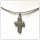 Kreuz als Kettenanhänger in 925 Silber bicolor
