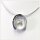 edler Anhänger in 925/- Sterling Silber rhod mit schwarzen und weißen Zirkonias