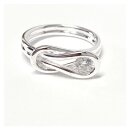 Silberring Unendlichkeitsknoten in 925/- +Zirk. #57
