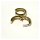 Ohrringe Scharniercreole 925/- Silber  - mattiert - vergoldet