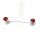 kleine Erdbeere als Ohrstecker in 925/- Sterling farbig