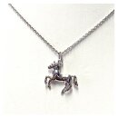 Pferdeanhänger aus 925 Sterlingsilber rhodiniert und glänzend