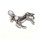 glänzender Pferdeanhänger in 925/- Sterling Silber rhod.