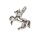 Pferdeanhänger aus 925 Sterlingsilber rhodiniert und glänzend