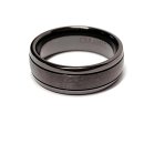 schlichter Keramik Ring teilweise matt  schwarz 8 mm #67