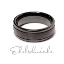 schlichter Keramik Ring teilweise matt  schwarz 8 mm #67