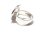 edler Silberring mit Citrin und Pusteblumen Motiv 925/- Sterling Silber teilweise geschwärzt #57