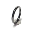 schmaler Keramik Ring halbrund schwarz 3 mm #62
