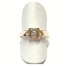 feiner Goldring in 585/- Gelbgold mit Brillant 0,1ct #54