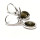 klassische Ohrhänger 925 Silber mit Labradorit facettiert 11 x 13 mm