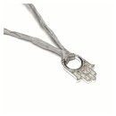Edelschmiede925 graues Seidenband mit Silberanhänger...