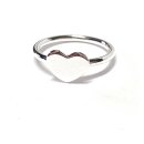 schmaler Ring in 925 Silber rhod. mit Herzmotiv #58