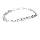 mattes Armband in 925/- Sterling Silber mit dreieckigen...