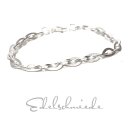 mattes Armband in 925/- Sterling Silber mit dreieckigen...