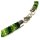 tolle Häkelkette grün farbverlauf mit 925 Silber Verschluß 43 cm Handarbeit