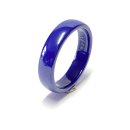 edler Keramik Ring halbrund blau 5 mm #58