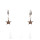 kleine Sterne in 925/- Silber rhod als Creole mit Einhänger