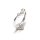 feiner Fingerring in 925 Silber rhod mit 3 Zirkonia #57