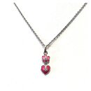 kleine rosa Blüte mit rosa Herz als Anhänger in 925/- Sterling farbig Zirkonia