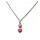 kleine rosa Blüte mit rosa Herz als Anhänger in 925/- Sterling farbig Zirkonia