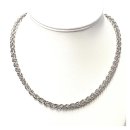 massiver Halskette in 925/- Sterling Silber rhod Zopfkette 46cm