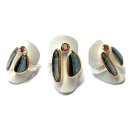 toller Unikat Ring 925/- Sterling Silber mit BoulderOpal und Turmalin #59
