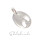 ovale Gravurplatte 925 Silber Baby Füßchen - gravierbar