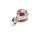 toller Kettenanhänger in 925 Silber rhod + Zirkonia rot tropfenförmig
