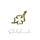 Kleeblatt Gold Geschenk Anhänger 333/- GG poliert...