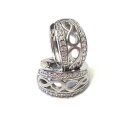 Creolen 925 Silber rhod mit Zirkonias als...