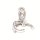 Ohrringe Creolen 925 Silber rhod mit Zirkonias als Unendlichkeitsacht matt