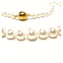 Perlenkette mit Magnetverschluß 925 Silber vergoldet Größenverlauf 55cm